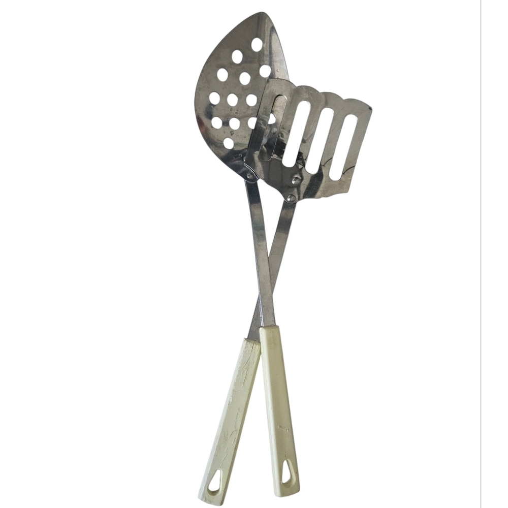 Vintage Kaylan Stainless Steel Spatula & Slotted Spoon